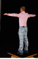  George Lee blue jeans pink shirt standing whole body 0020.jpg